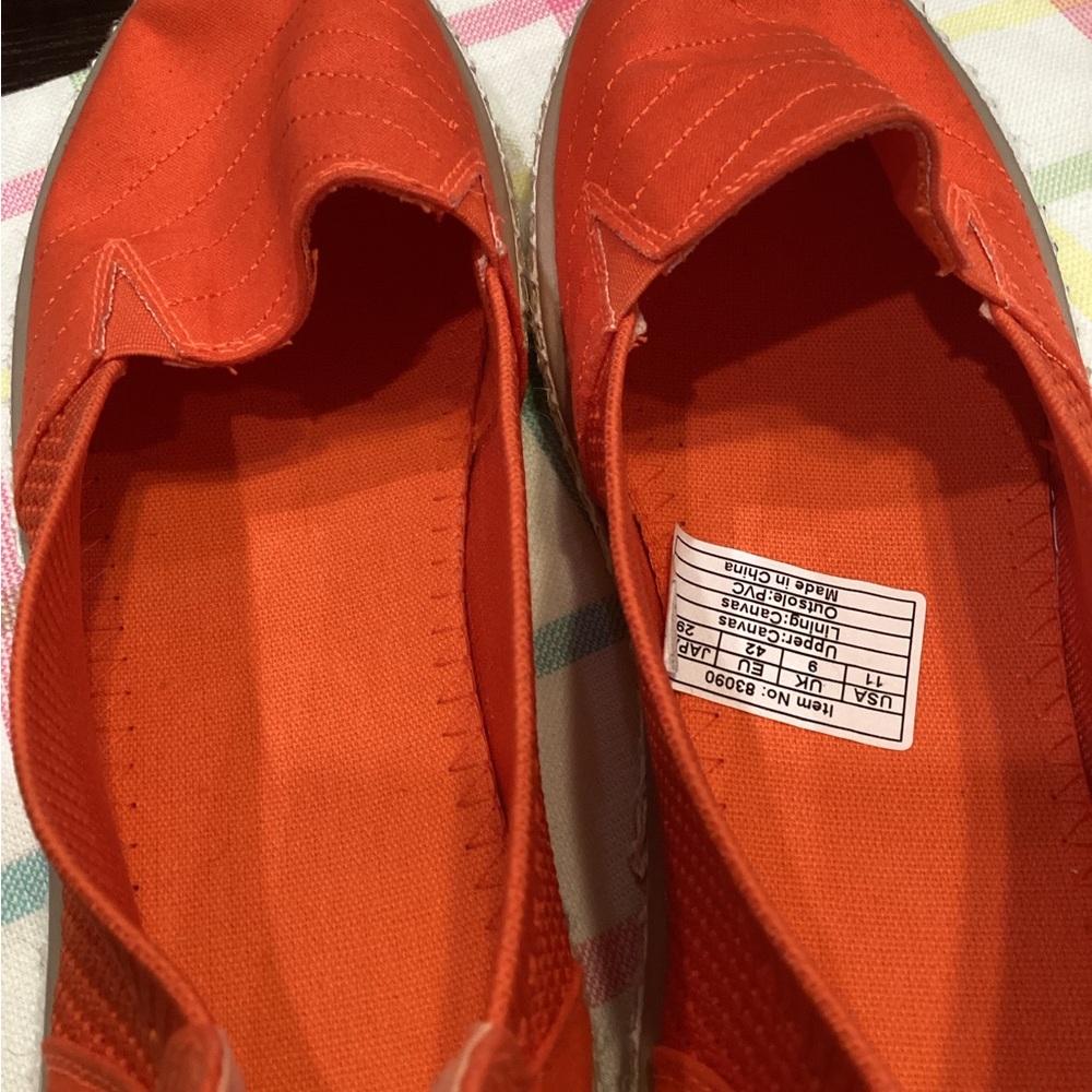 NWOT - Orange Espadrille - Cute Shoes - Never Worn - Sz 11!!! - Picture 9 of 12